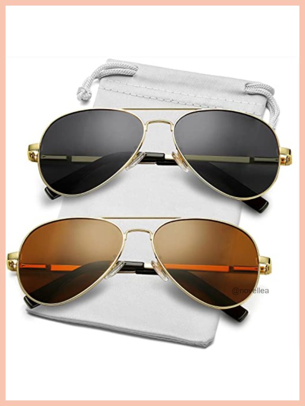 Classic Aviator Polarized Sunglasses Metal Frame UV400 Men Women